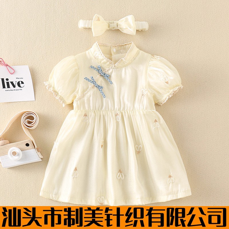 汕头市制美针织有限公司婴儿夏装连衣裙薄款新生儿女宝宝连体衣夏