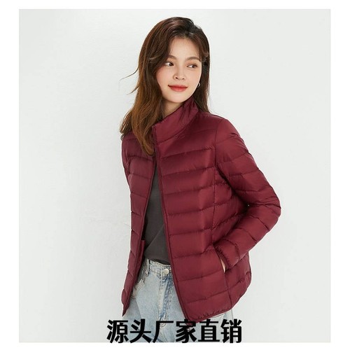 泉州玉牌服饰有限公司白鸭绒90绒服女连帽轻薄短款大码轻便洋气白