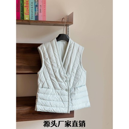 泉州玉牌服饰领内胆女士马甲领轻薄服保暖外套大码坎肩背心