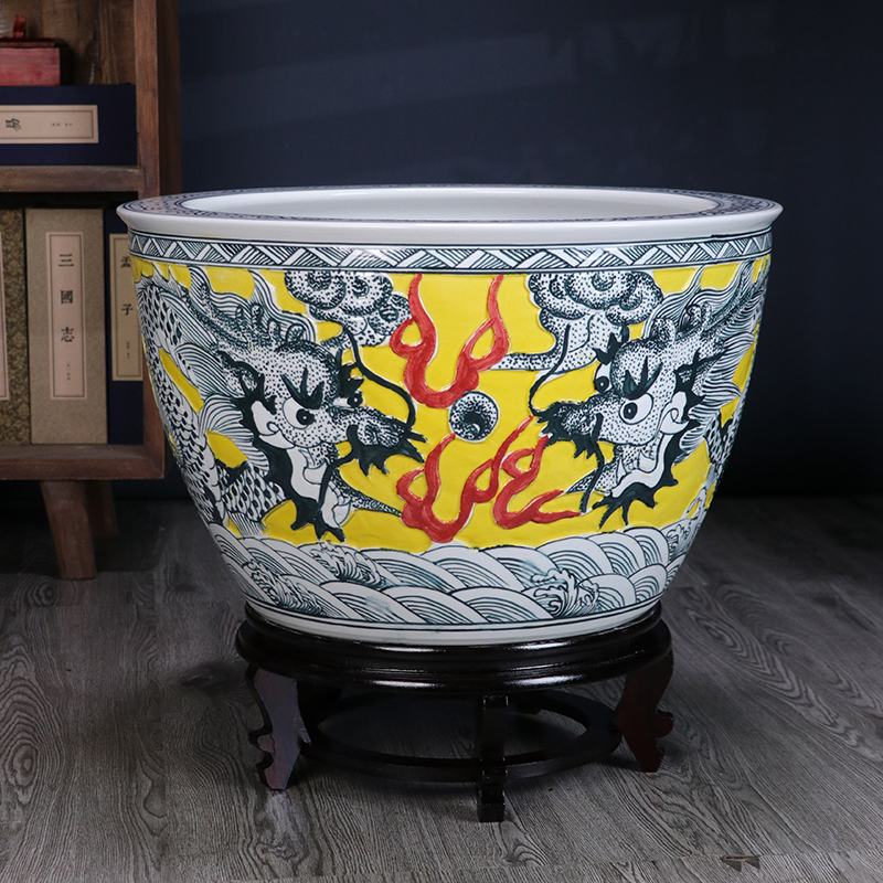 景欧客厅陶瓷金鱼缸荷花缸水缸