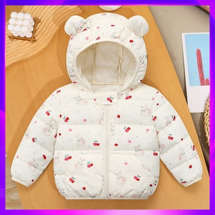 品牌婴儿女宝宝羽绒服0一1岁冬季 外套2保暖3小童男孩棉衣4轻薄款