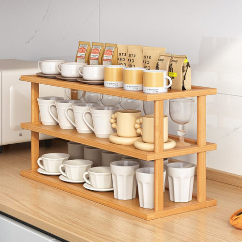 桌面收纳放茶杯置物架防灰