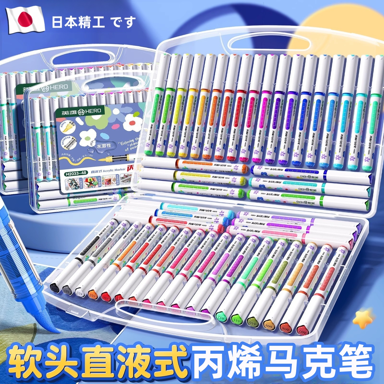 日本精工直液式丙烯马克笔软头