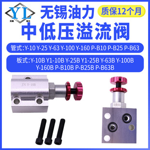 100 B25B 63B 25B 10B 溢流阀Y1 板式 B63B管式 B10B 低压溢流阀P