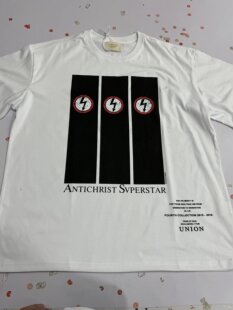 现货Vintage Tee Marilyn Manson REPENT闪电曼森(丝网印工艺)