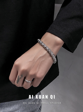 ins小众风简单大方钛钢冷淡手链