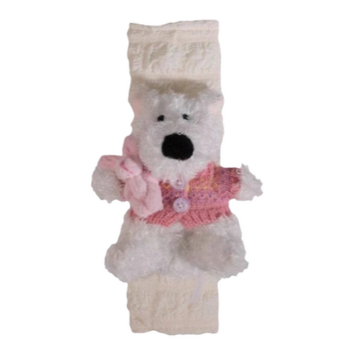 汽车安全带护肩套可爱网红西高地毛绒小狗防勒创意可爱装饰安全带