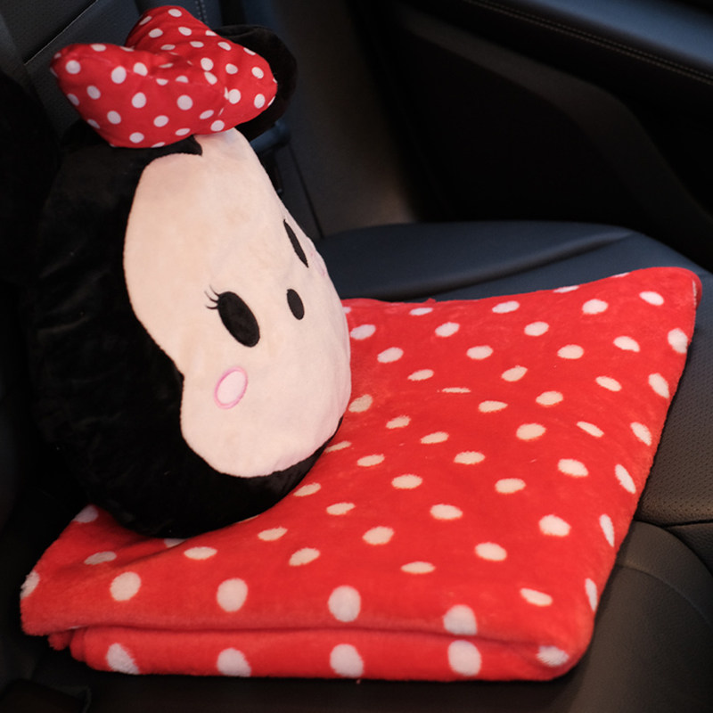 汽车抱枕a被子两用车内后排枕头被子空调被车载睡觉抱枕毛毯二合