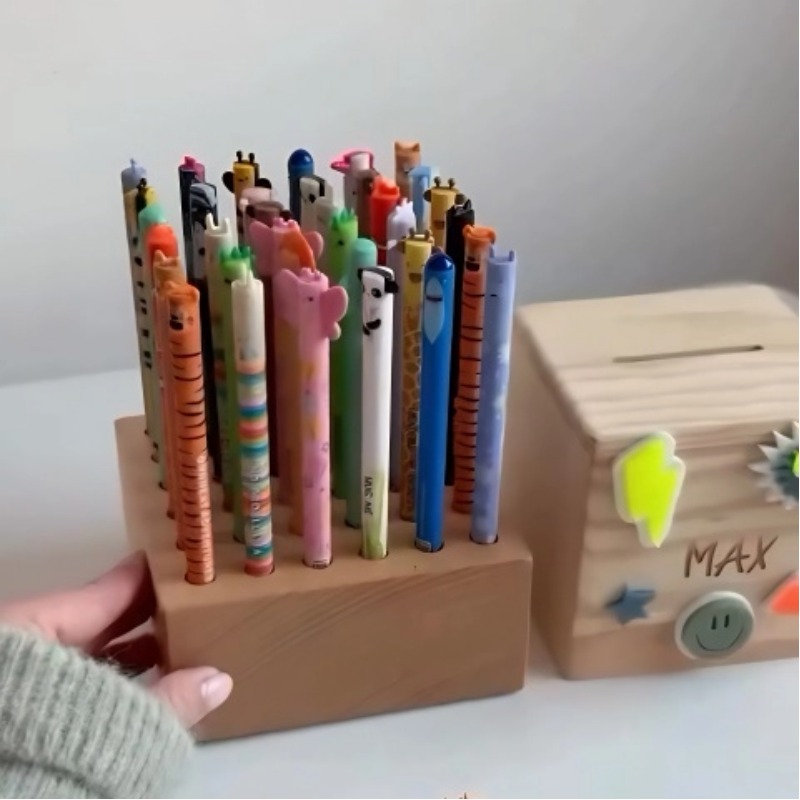 可擦笔方形笔筒美观创意