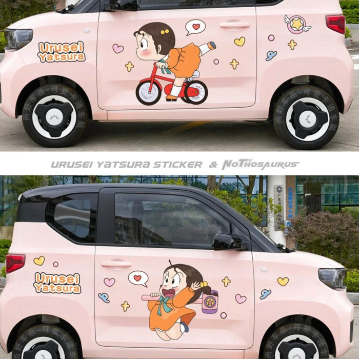 五菱宏光马卡龙mini贴天子真子车贴可爱布朗熊汽车贴划痕装饰贴画