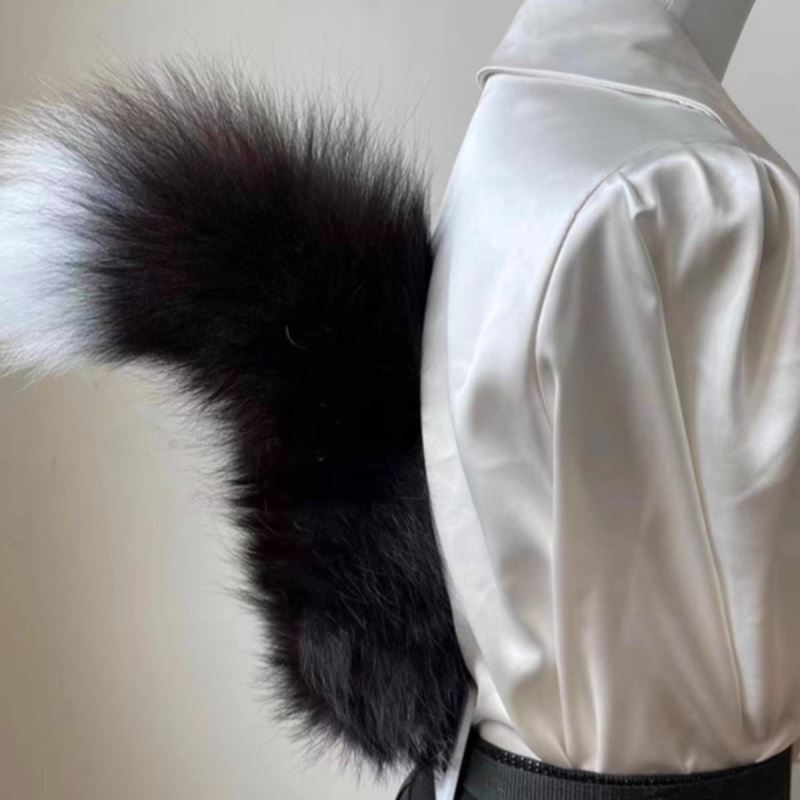 电动兽尾电动摇尾巴黑色小狗小狐狸尾巴灰太狼cos尾巴漫展狂欢