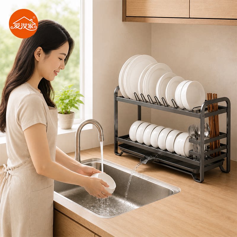 【抗菌涂层不锈钢】沥水篮碗架