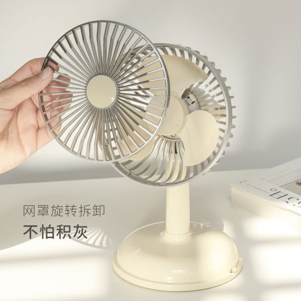 复古迷你小风扇家用桌面风扇宿舍手持便携式usb充电户外电风扇