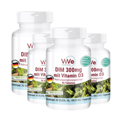 德国DIM补剂调节男女雌性激素调理平衡乳腺健康二吲哚甲烷正品*4