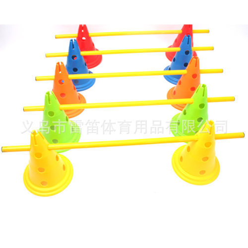 30㎝标志桶圆底带孔标志杆跨栏架