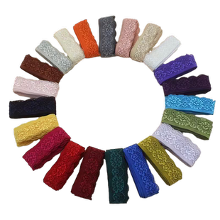 黑白色蕾丝花边辅料窄装饰彩色裙摆下摆服装领边布手工diy蕾丝条