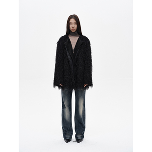 COMMEUNTISSU 长毛环保皮草外套