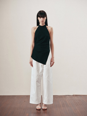 自然腰休闲九分裤阔腿百搭