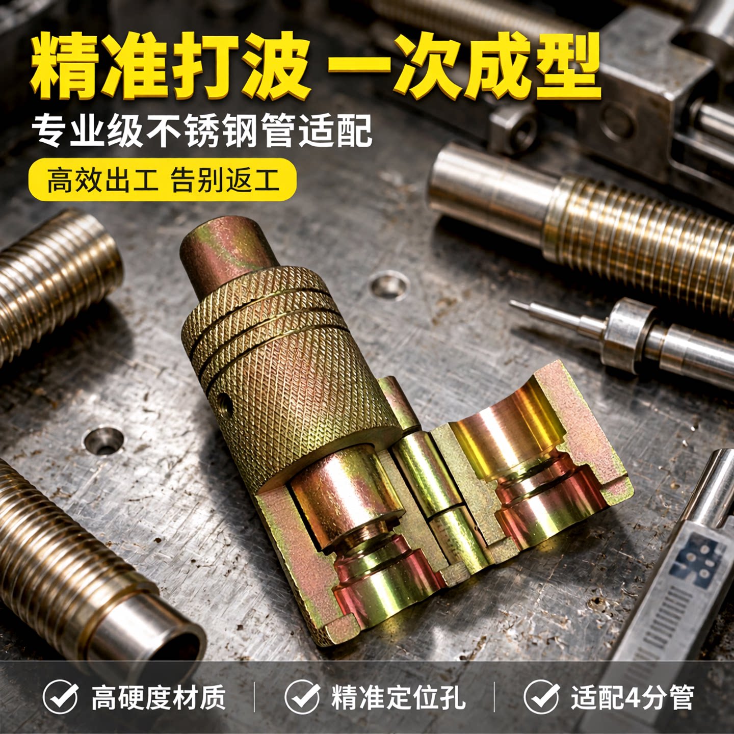不锈钢波纹管平口器燃气管割管刀 打波器敲波器4分管子做头套装图片
