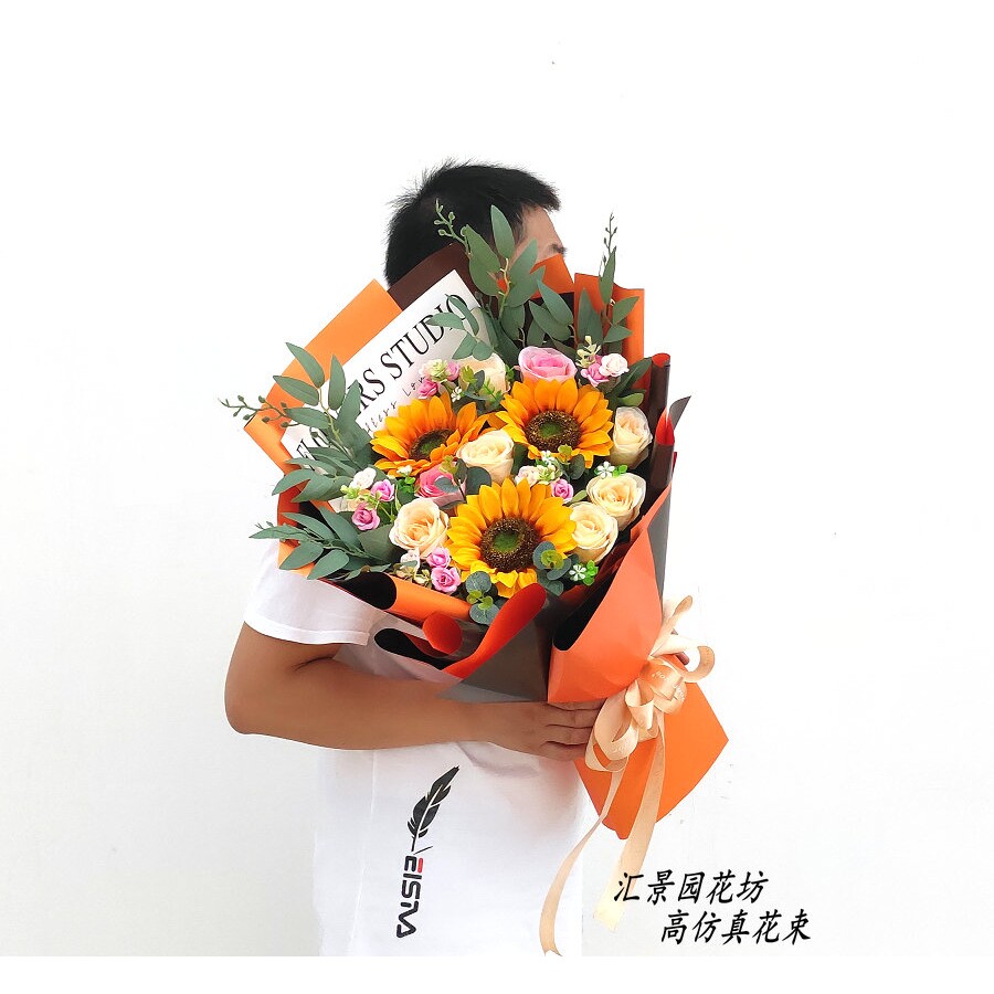 花束仿真花成品大束手捧花交车永生花颁奖假花毕业季拍照教师节