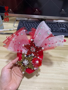 原创快乐阳光女童红歌头饰女唱歌演出帽