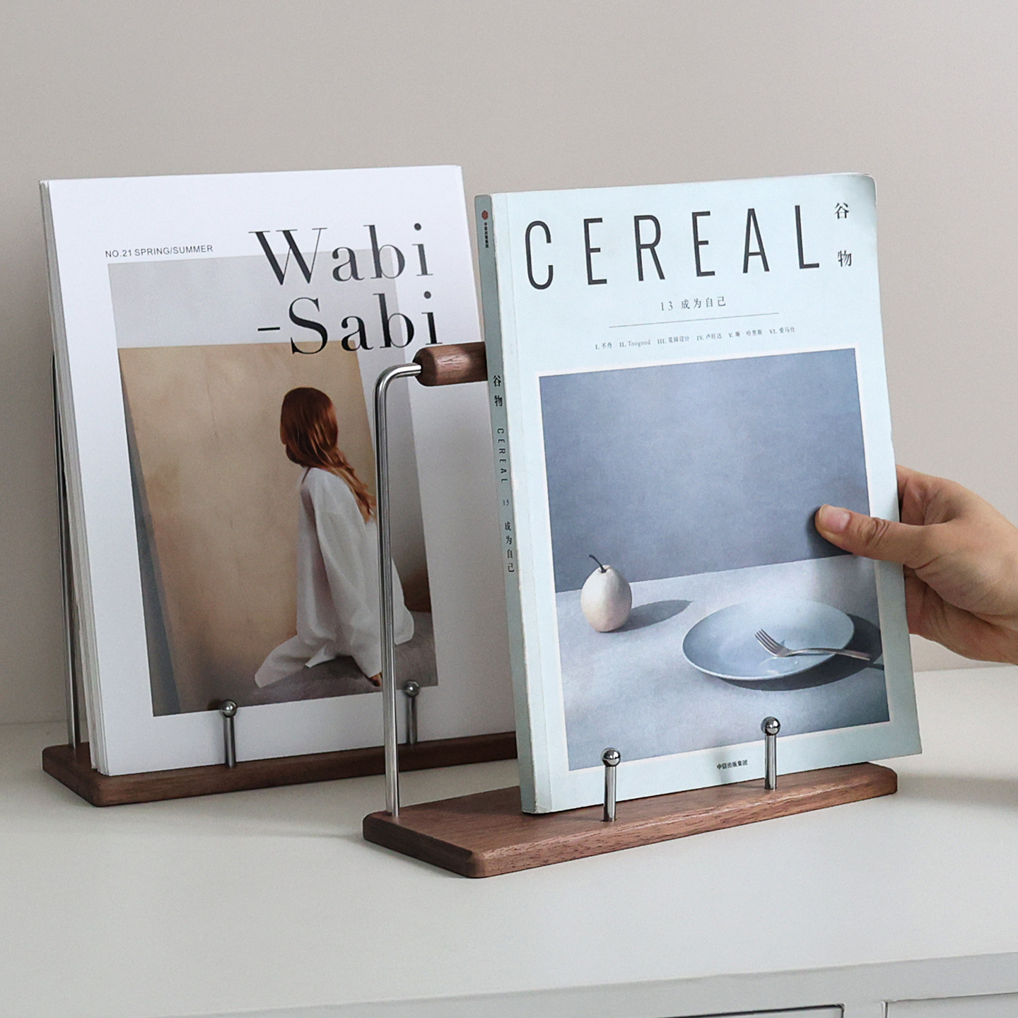 黑胡桃木杂志收纳展示架不占空间的桌面书架黑胶唱片收纳架高档,收纳整理,书桌收纳置物架,淘宝优惠券,粉丝福利购,淘宝优惠卷