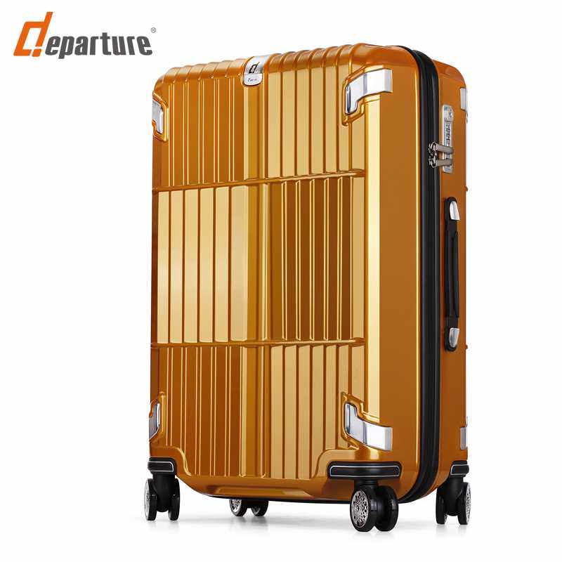 高档departure拉杆箱纯pc万向轮行李箱商务箱子密码箱旅行箱 硬箱