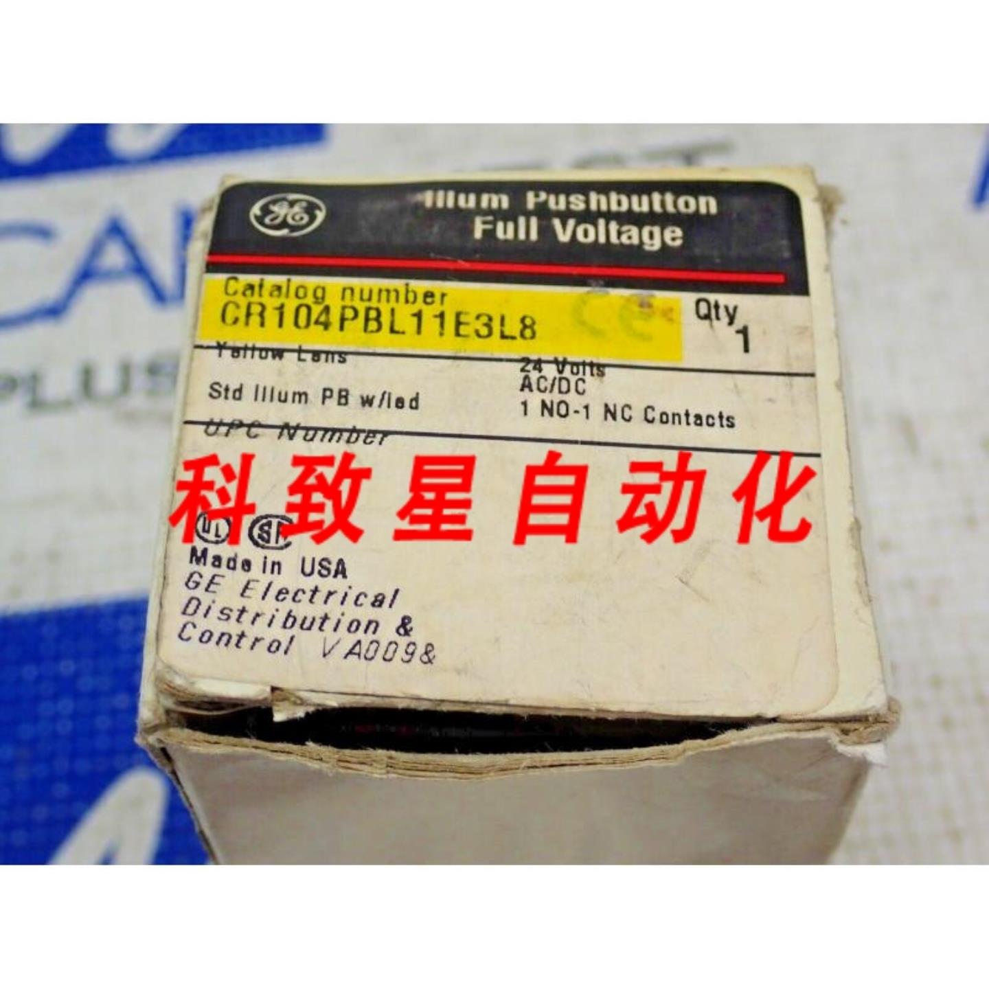 工业配件CR104PBL11E3L8 GE ILLUM按钮黄色 LED 1 NO 1NC触点