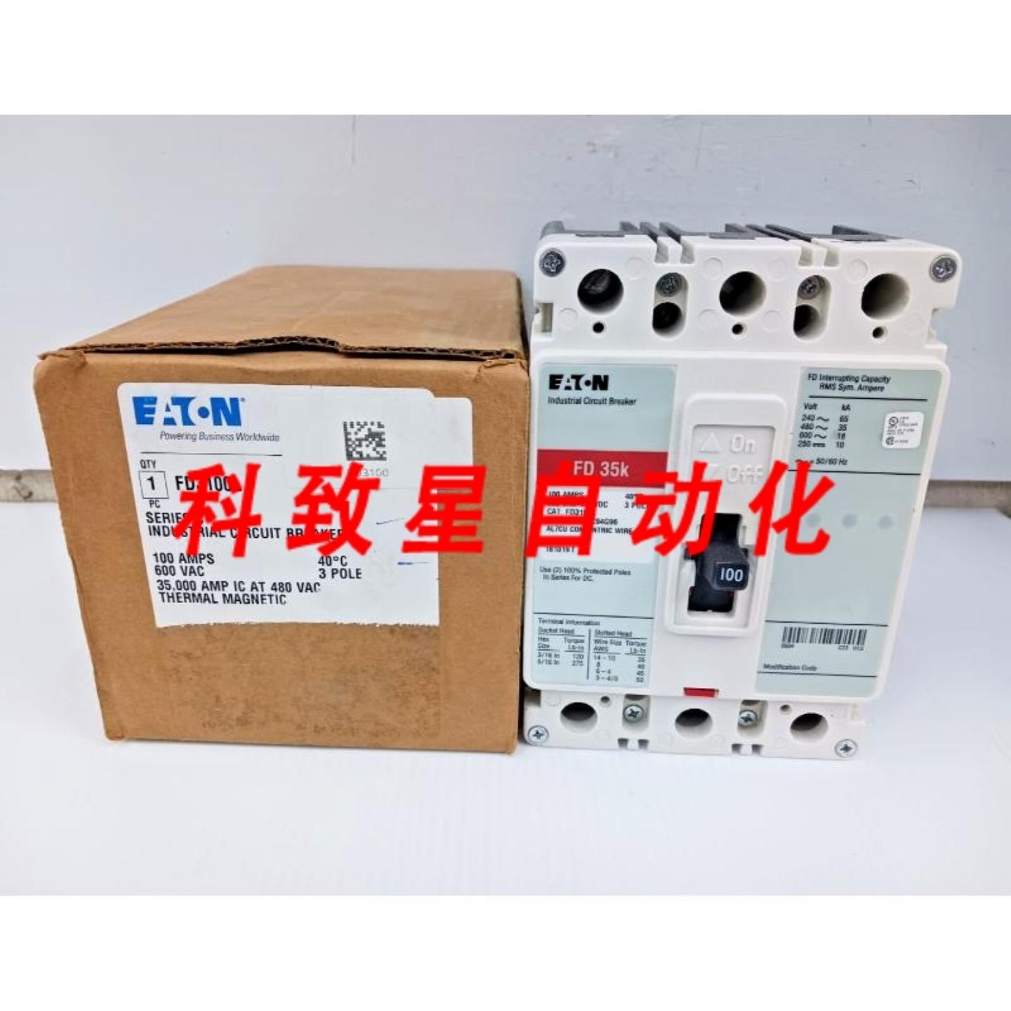 工业配件100安培断路器3极600VAC250VDC35KA FD3100L