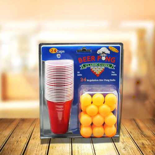 双泡壳24啤酒乒乓游戏杯 酒吧游戏用品 户外休闲游戏 beer pong