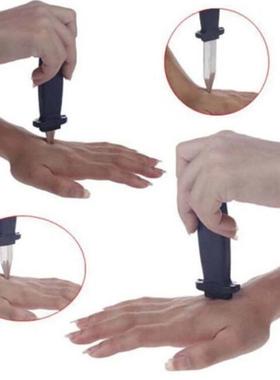 Trick Dagger Fake Knife Retractable Blade Fun Joke Prank 2个