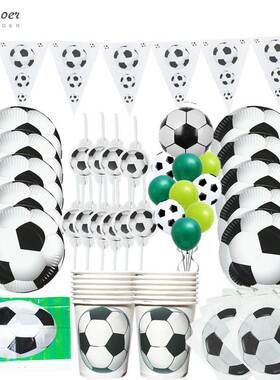 1set Soccer Football Birthday Party Decoration Football Them