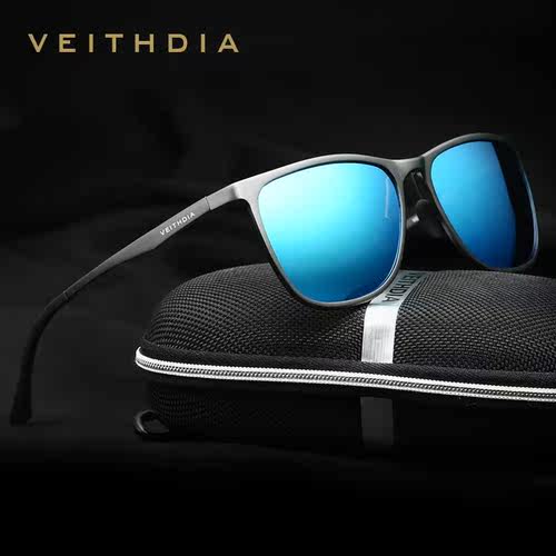VEITHDIA Retro Aluminum Magnesium Brand Men's Sunglasses