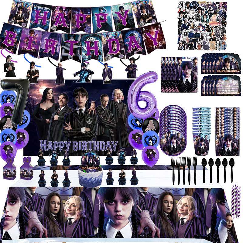 Wednesday Addams Birthday Party Decoration Baby Shower Table