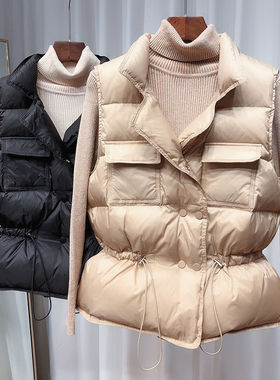 2020 Ultra Light Down Vest Women Short Vest Windproof Coat