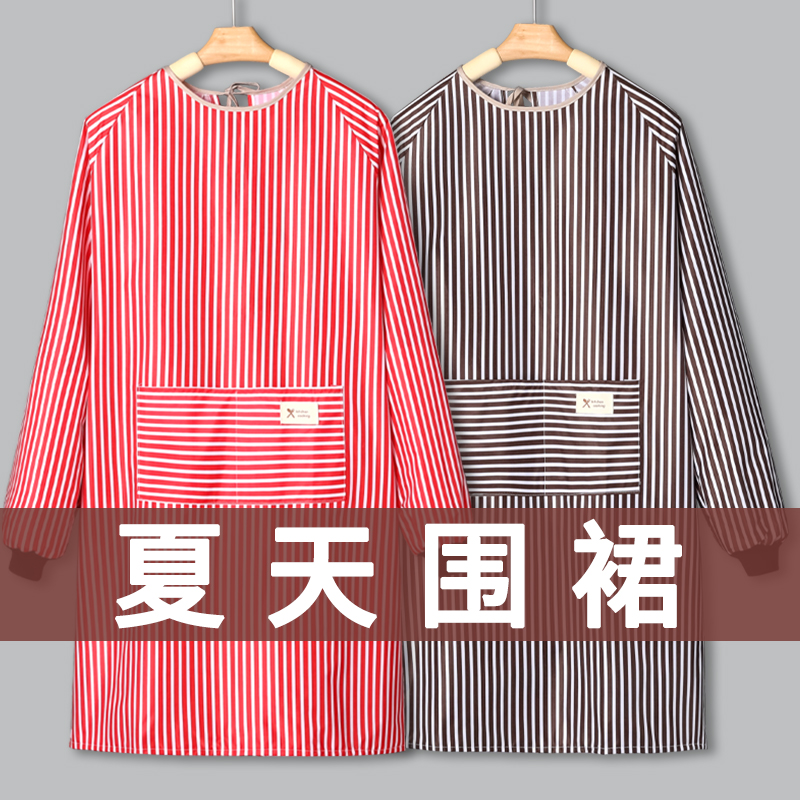 2025新款罩衣女夏季透气薄款工作服家用厨房不沾毛滑料撸猫防油男