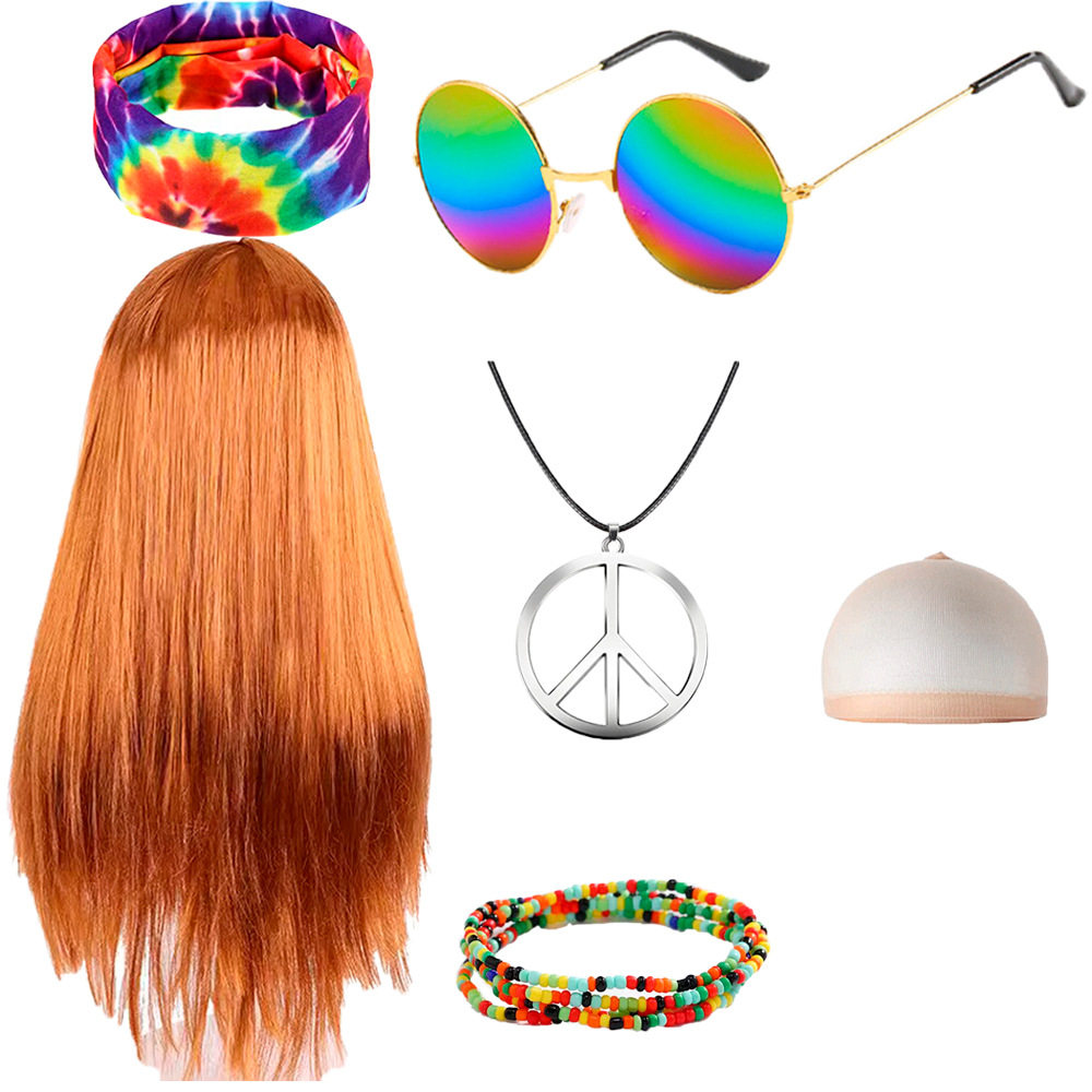 欧美嬉皮士万圣节假发套装