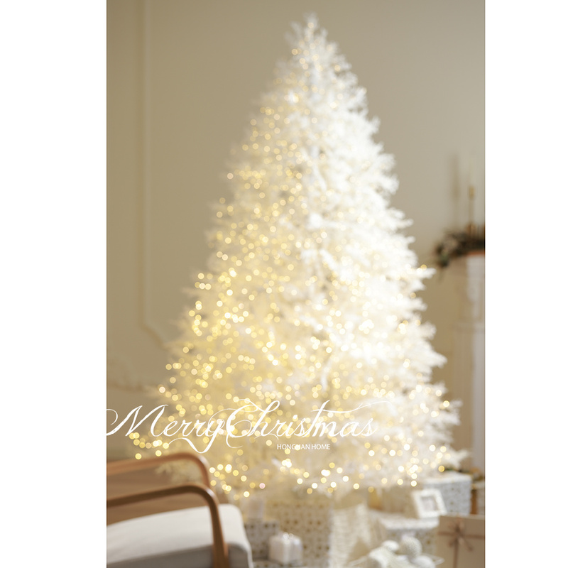 新款纯白色圣诞树简约圣诞节橱窗