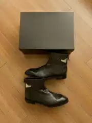 Men's Chelsea Boots with a Slanted Cut, Retro High-Top Slip-On Martin Boots, Trendy Square Toe, Back Zipper, Thick-Soled Height-Increasing Chimney Boots