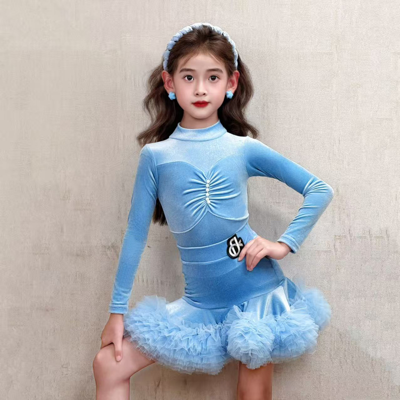2025拉丁舞服女童练功服演出套装