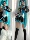 Хацунэ Мику парик cos костюм MIKU formula костюм японской девушки аниме серебро лакированная кожа JK женский косплей mini 3