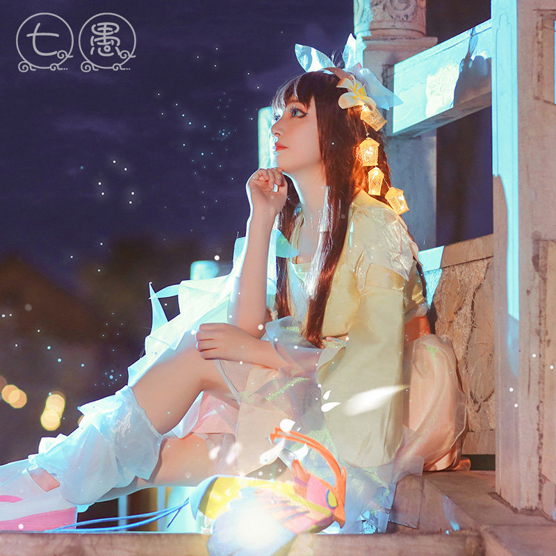 娜可露露cos服王者晚莹萤婉莹SNK服装荣耀女play伞假发光现货先发