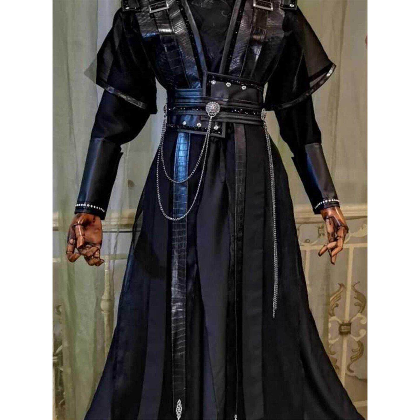墨燃cos服古装服装男侠客服装男黑色套装劲装黑色古风汉服cosplay