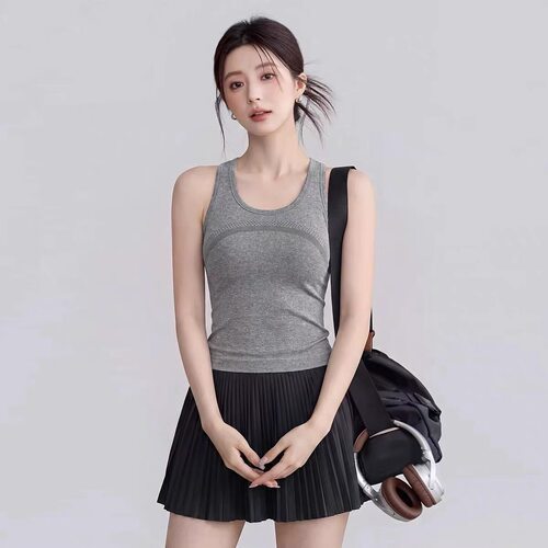 一体胸垫运动背心女瑜伽服上衣