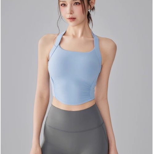 健身女孩挂脖抹胸式瑜伽美背文胸
