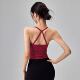 瑜伽背心2025新款 带胸垫细带美背运动内衣普拉提防震聚拢跑步文胸