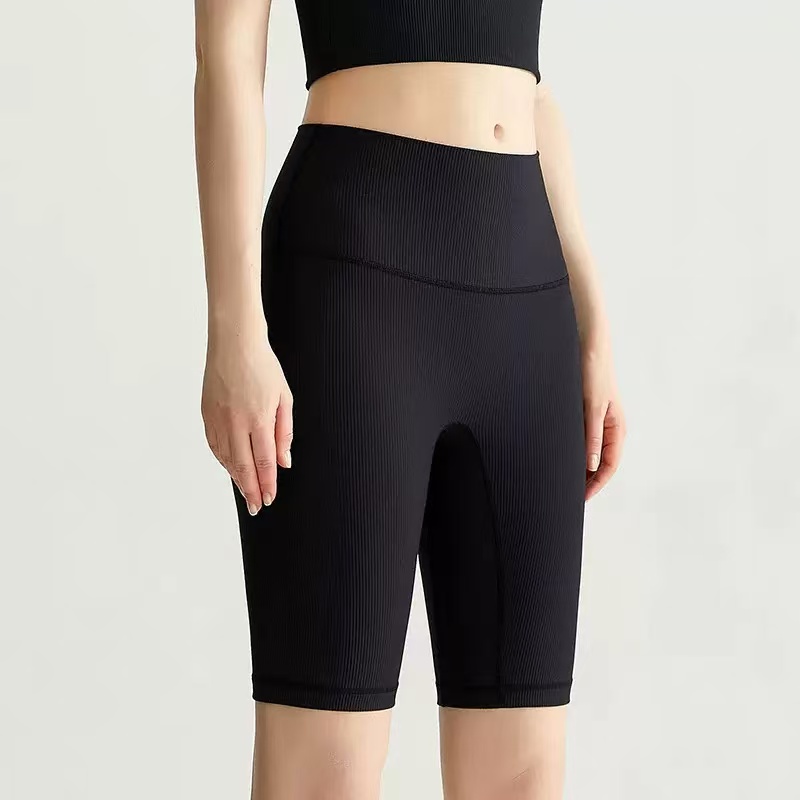高腰提臀裤运动跑步无痕短裤健身