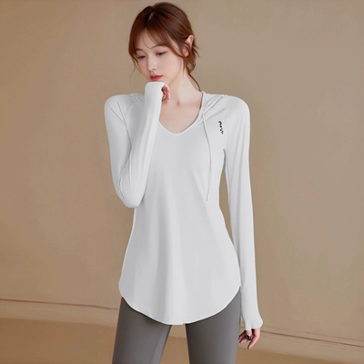 长袖休闲运动连帽上衣大码显瘦