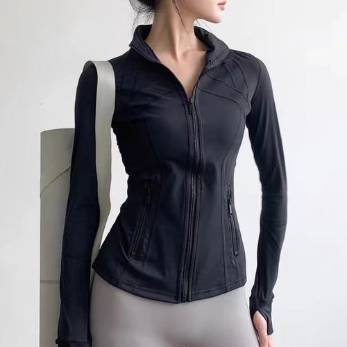 户外女立领速干透气健身跑步