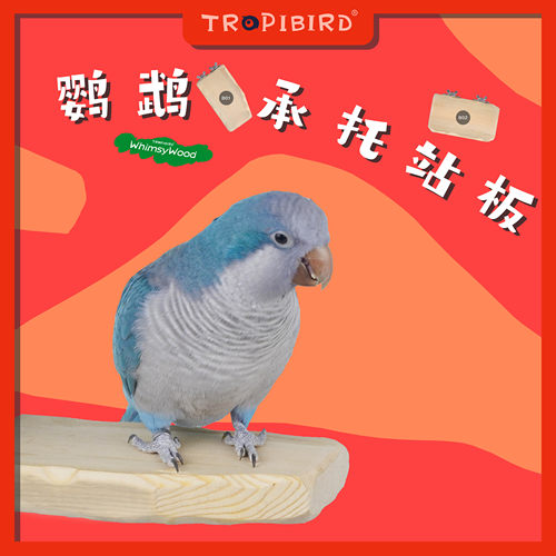 鹦鹉承托站板-TROPIBIRD鹦鹉玩具品牌（站架磨爪原木站杆平台）